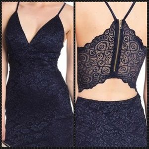 💰 SOLD 💰 Love Nickie Lew Navy Lace Dress